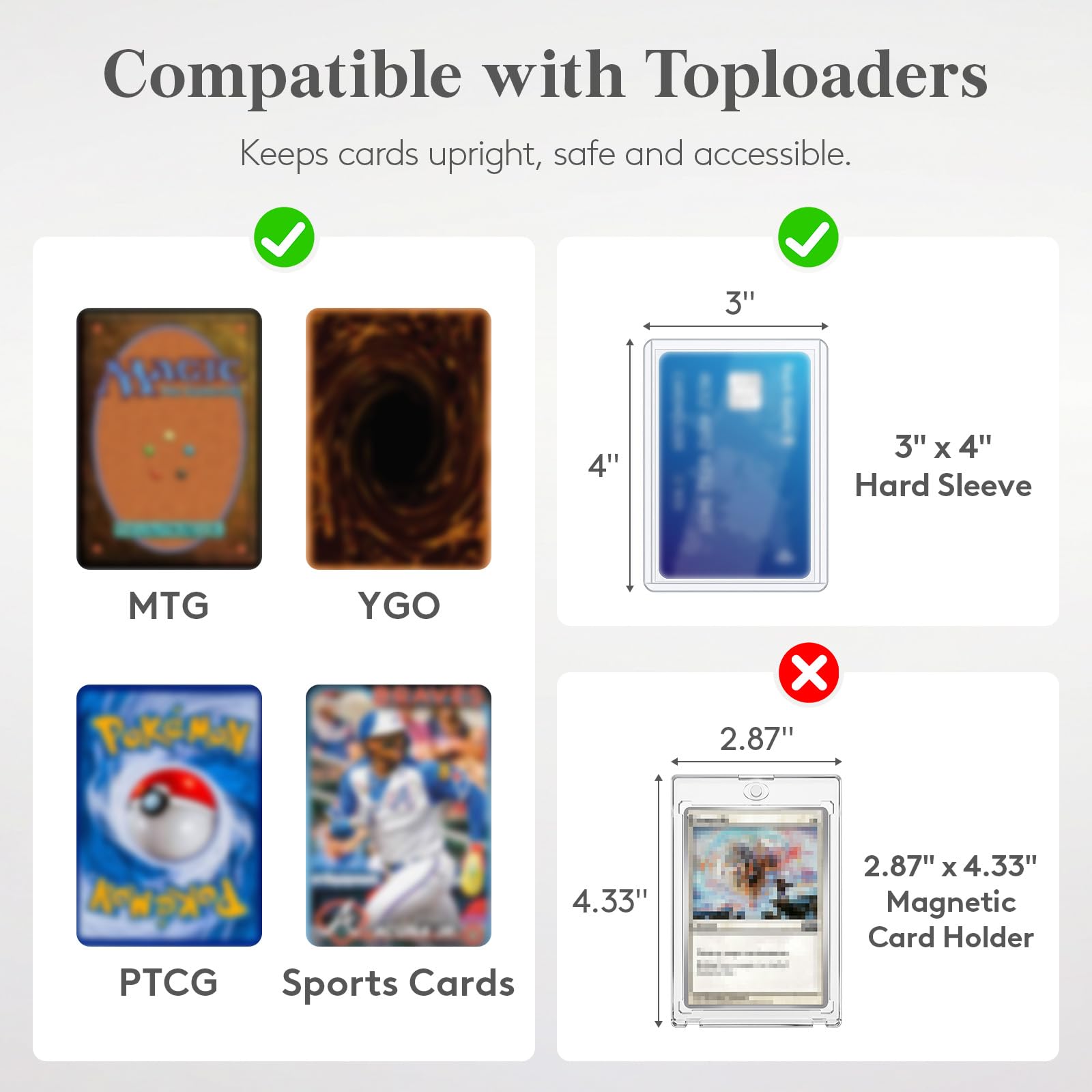 Trading Card Storage Container (2 PCS)