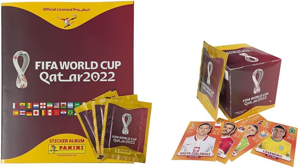 Panini FIFA World Cup Qatar 2022 Sticker Box (50 packs x 5 stickers)