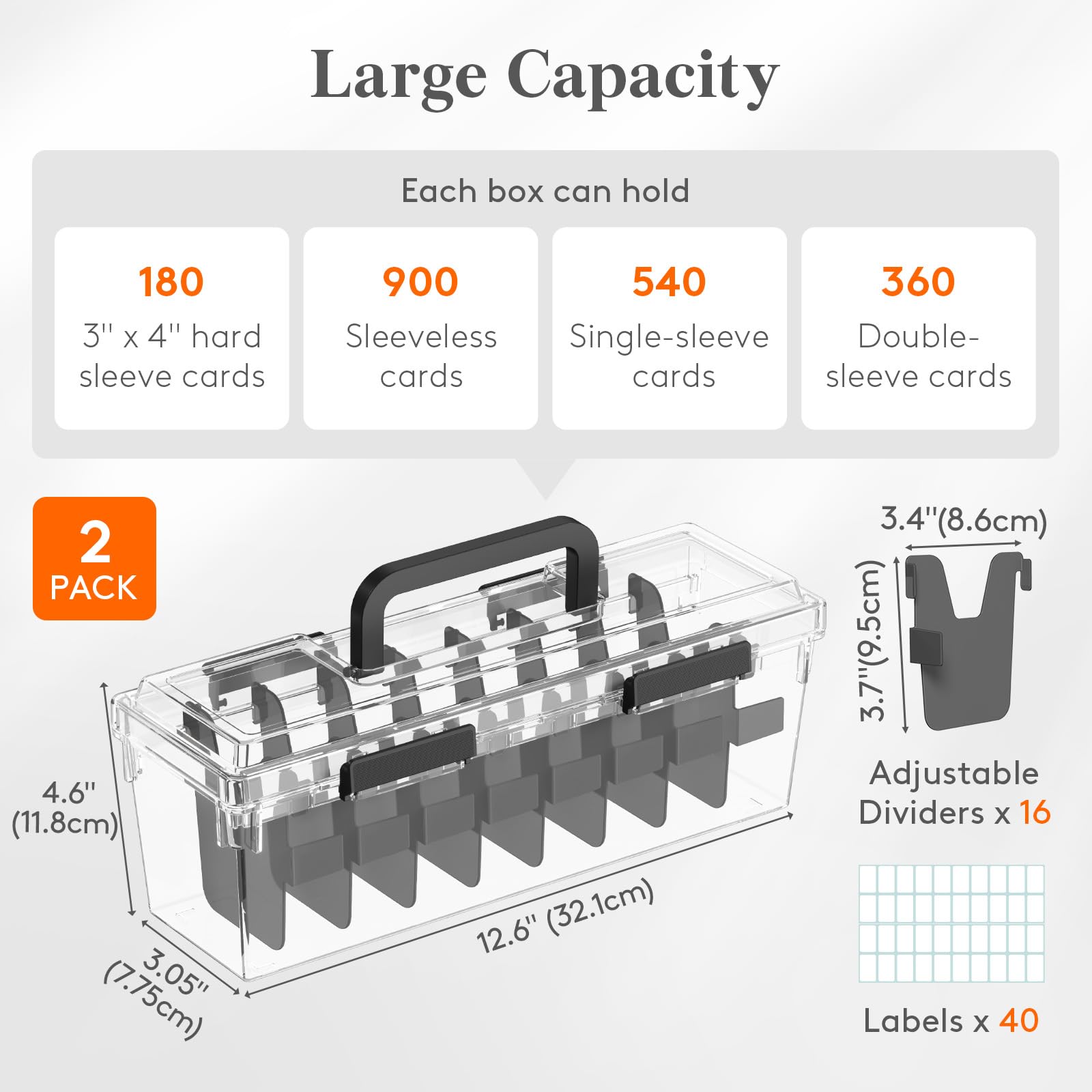 Trading Card Storage Container (2 PCS)