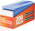 200 Pack Card Sleeves Hard Plastic (100 Hard + 100 Soft)