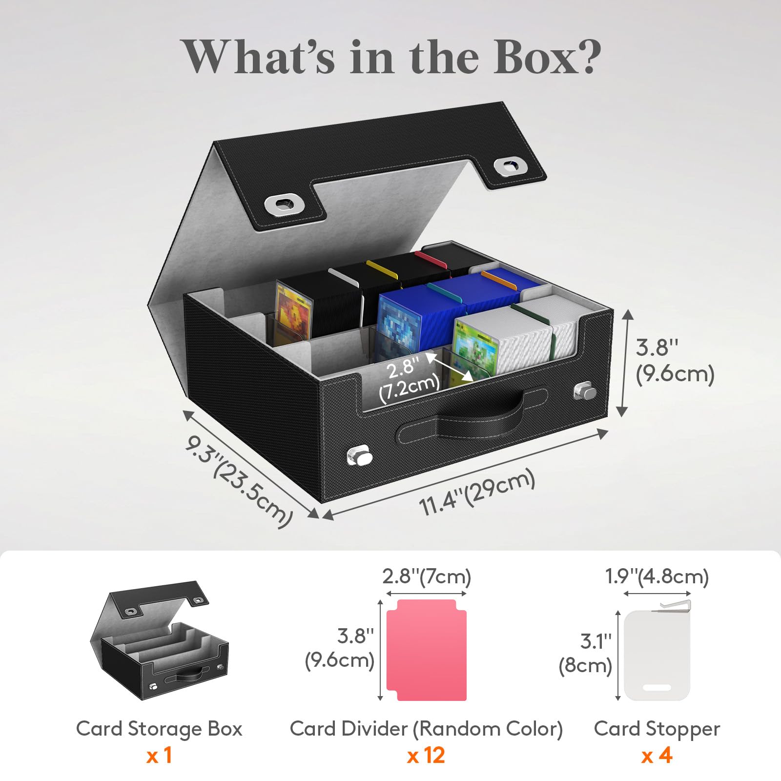 Trading Card Storage Box (1800 Sleeved Cards Capacity)