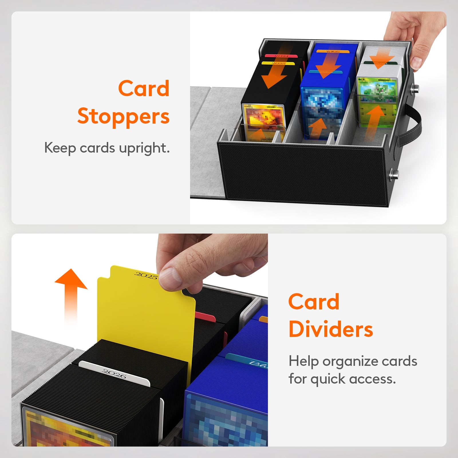 Trading Card Storage Box (1800 Sleeved Cards Capacity)