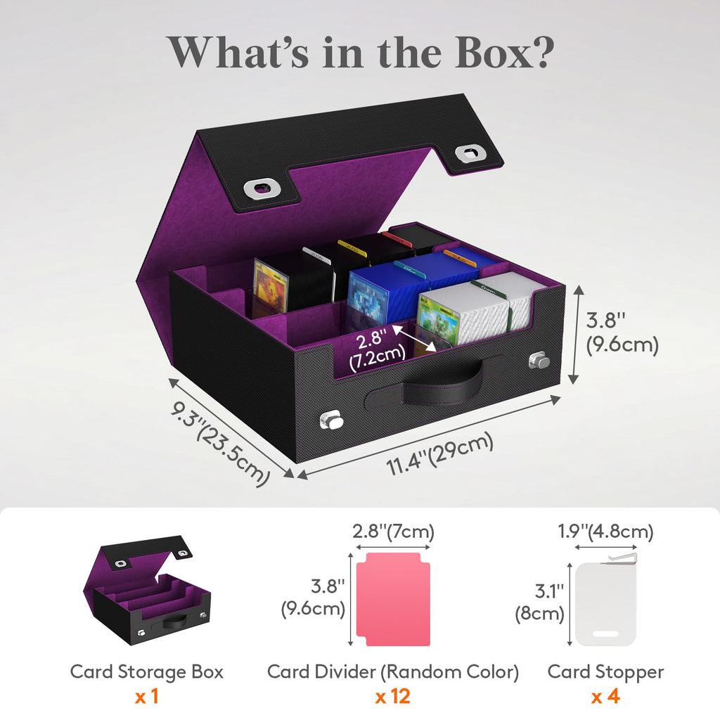 Trading Card Storage Box (1800 Sleeved Cards Capacity)