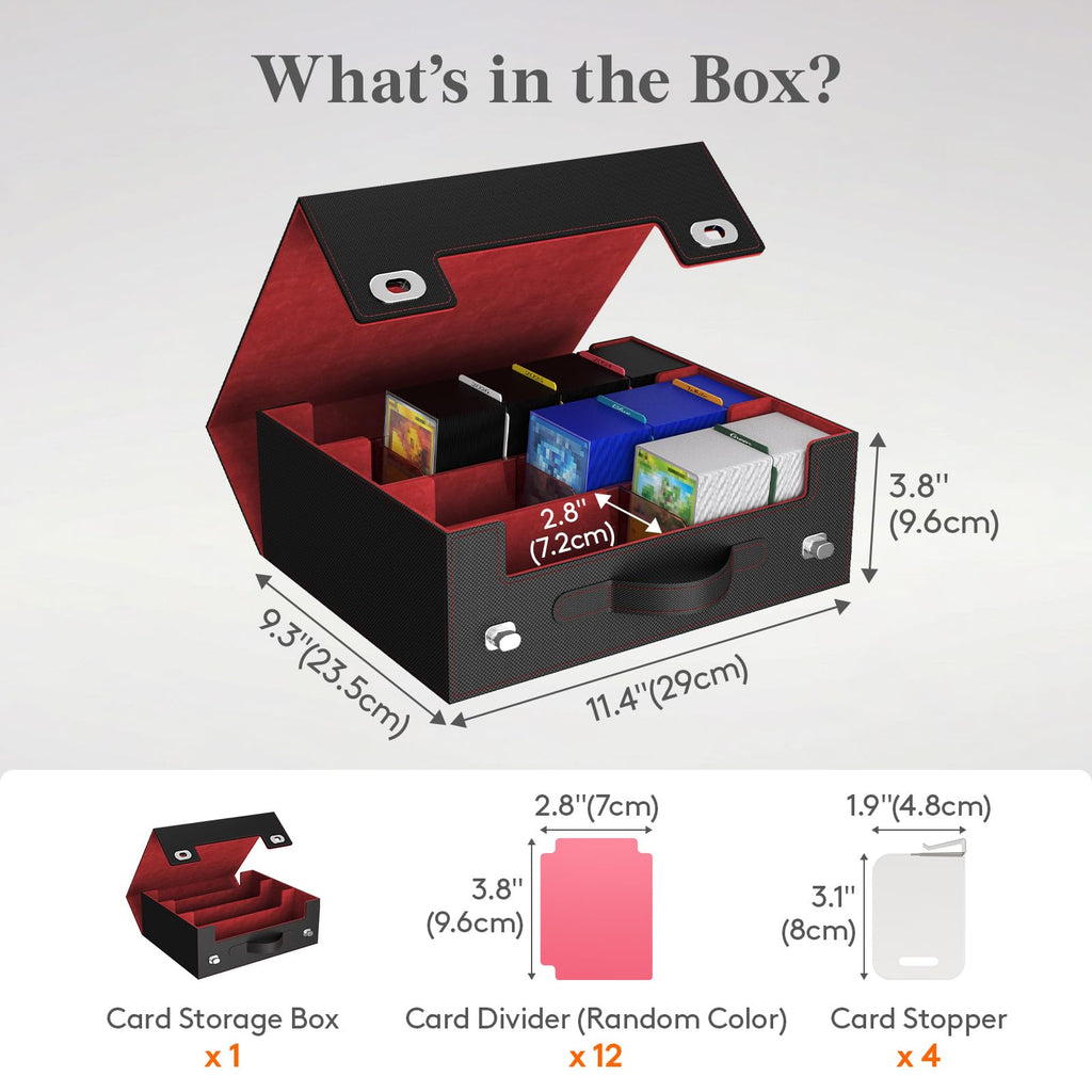 Trading Card Storage Box (1800 Sleeved Cards Capacity)