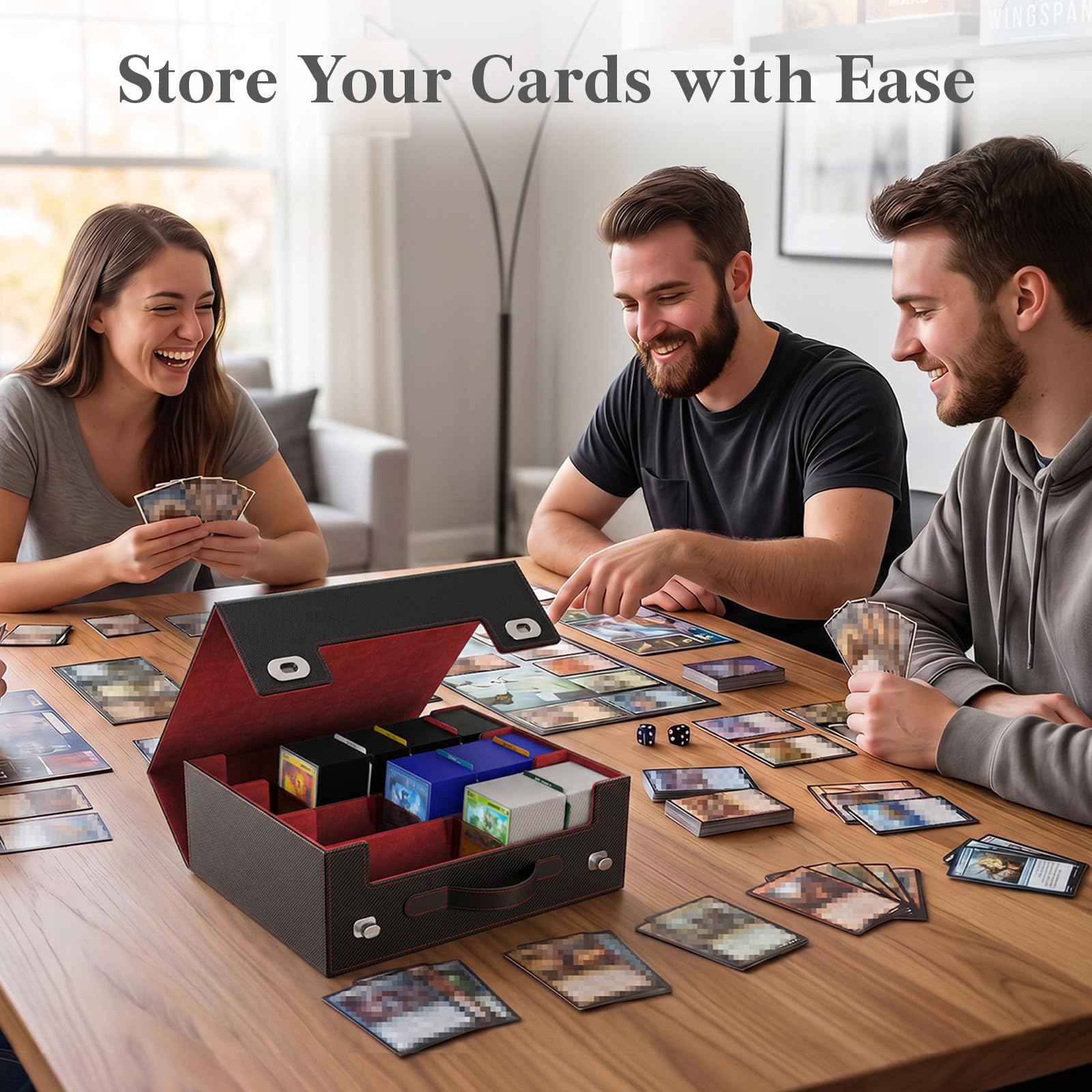 Trading Card Storage Box (1800 Sleeved Cards Capacity)