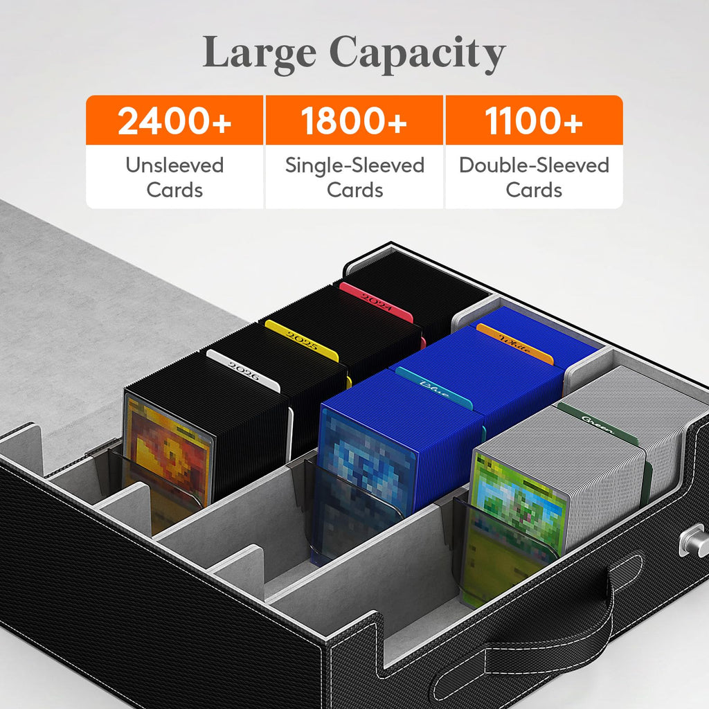 Trading Card Storage Box (1800 Sleeved Cards Capacity)