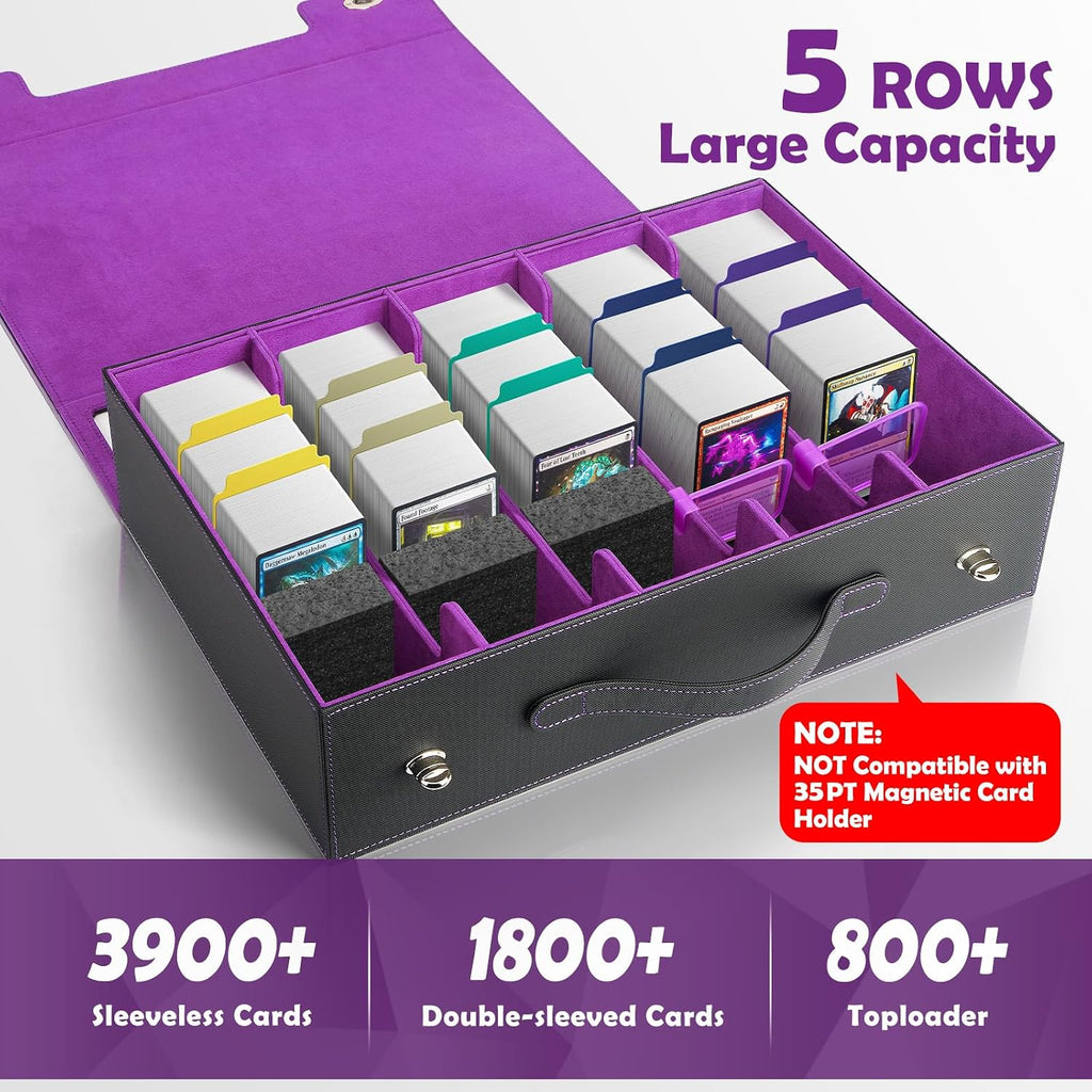 Trading Card Storage Box , (3900+ Cards Capacity)